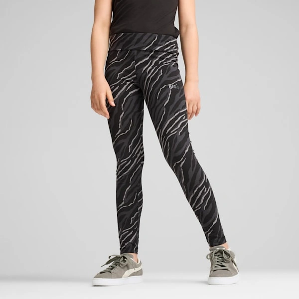 ¡PUMA ESS+ ANIMAL! Leggings geniales para niños grandes. Estilo salvaje y comodidad sin igual. ¡Corre y atrévete!